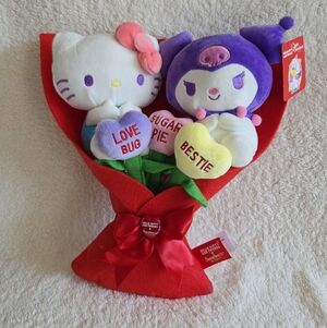 New Valentine's 2026 Sanrio Sweethearts Plush Bouquet with Hello Kitty & Kuromi